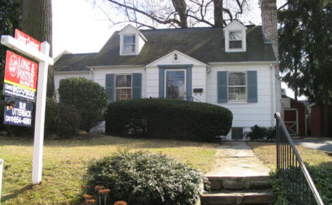 Situated in a leafy neighborhood just a short commute from downtown DC, this home had a great location but was much too small for the buyers and their growing family. Interior spaces were small and closed off from one another, and there was just one tiny bathroom. Single story house before renovation & addition