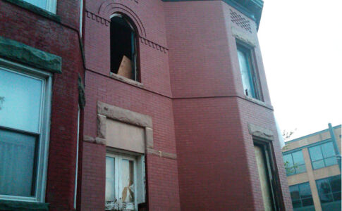 All 41 original windows were replaced with historically appropriate energy-conserving double hung models. What had originally been the main entry of the house – which was partially infilled and converted into a small window for the SRO use – was reinstated as an entry to upper level spaces. Windows in need of replacement